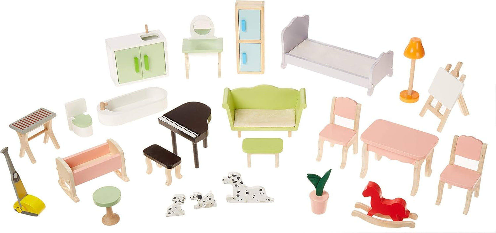 Casa delle bambole in legno a 4 livelli Amazon Basics e accessori per mobili per bambole da 12 pollici Case delle bambole del Naty Shop