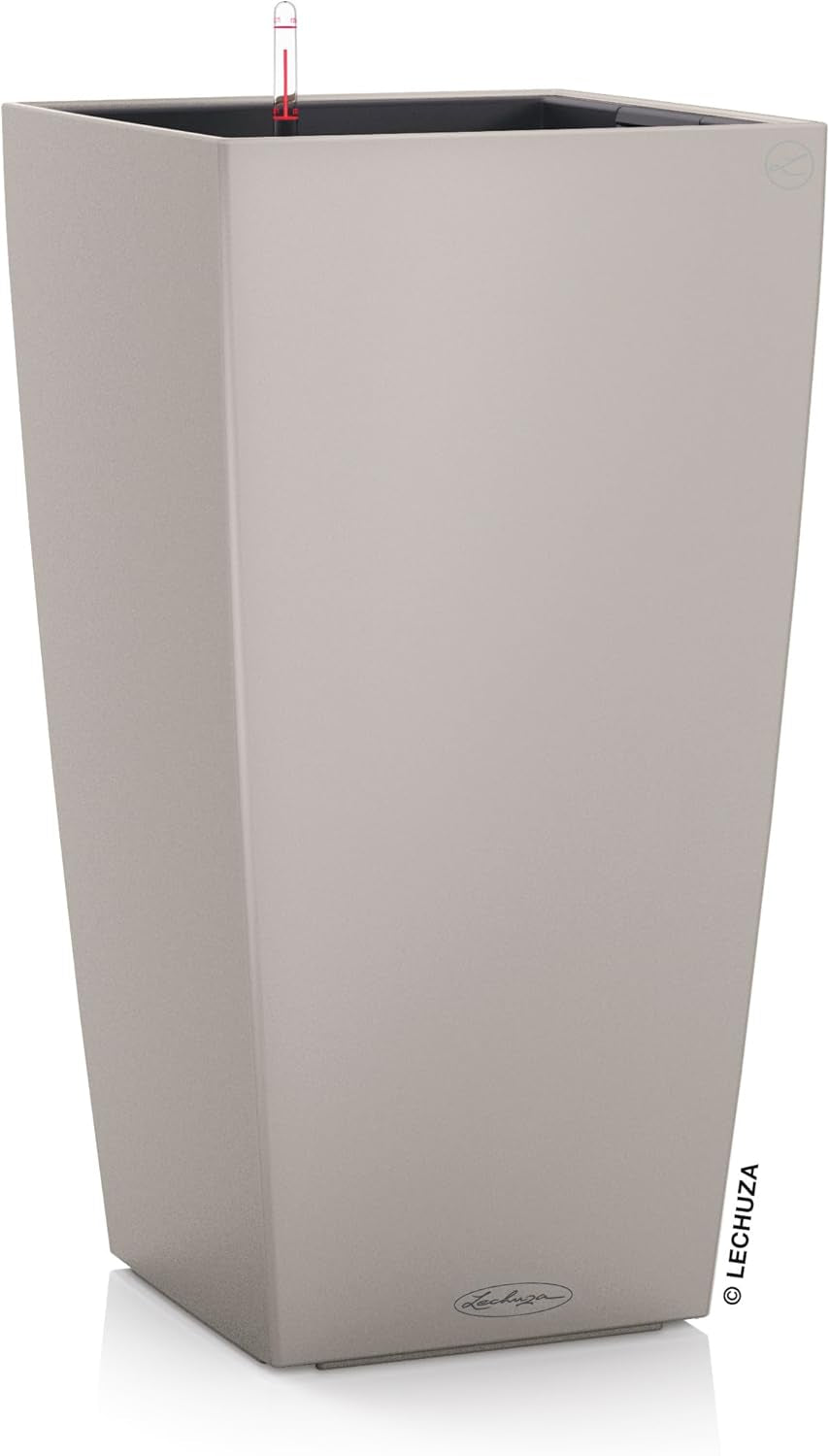 LECHUZA CUBICO Colore 30 grigio ardesia 13138, 29,5x29,5x56,5 cm