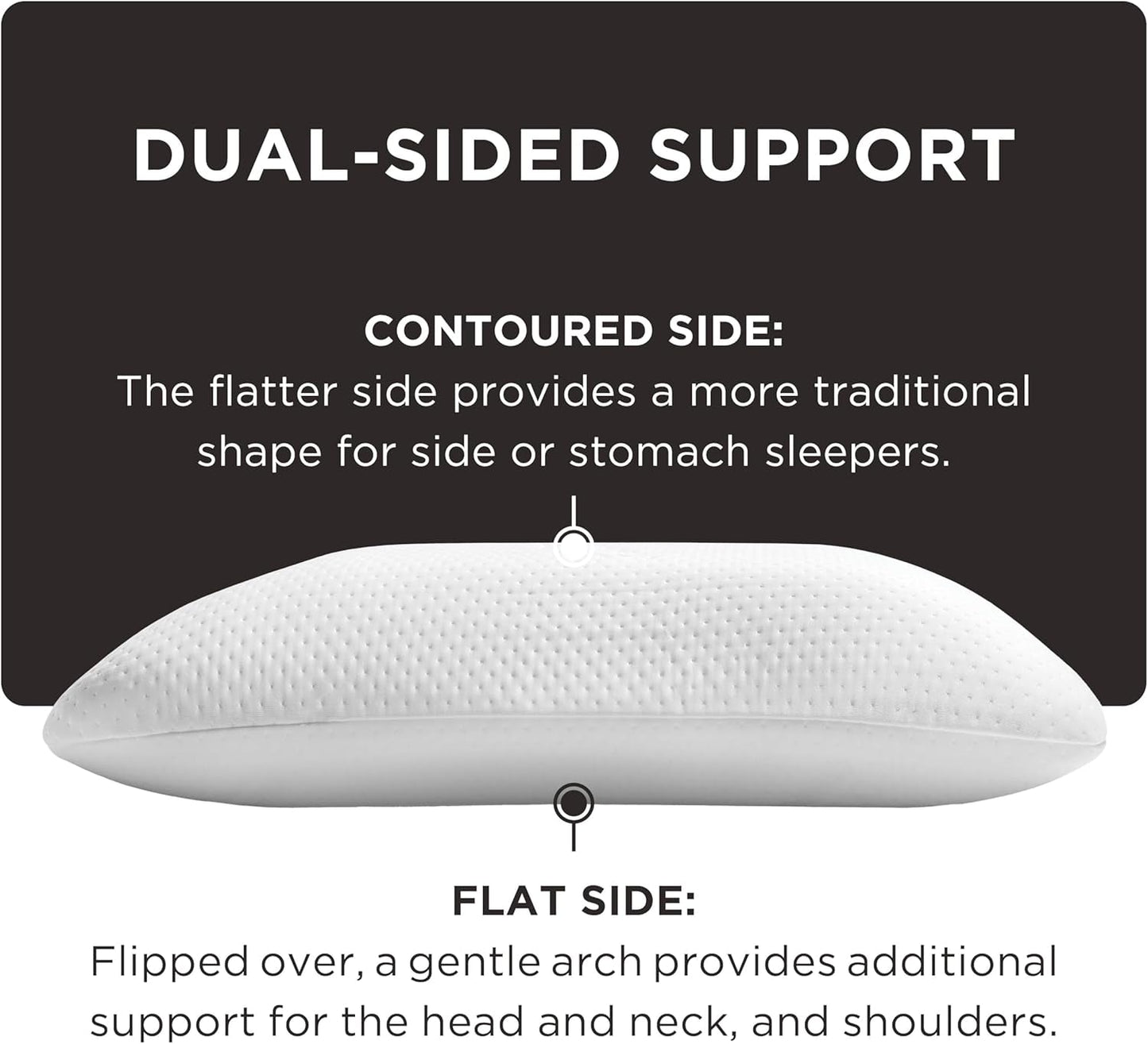 Cuscino Symphony TEMPUR-PEDIC In memory foam, Lussuoso, Morbido, Standard, Bianco Cuscini standard Naty Shop
