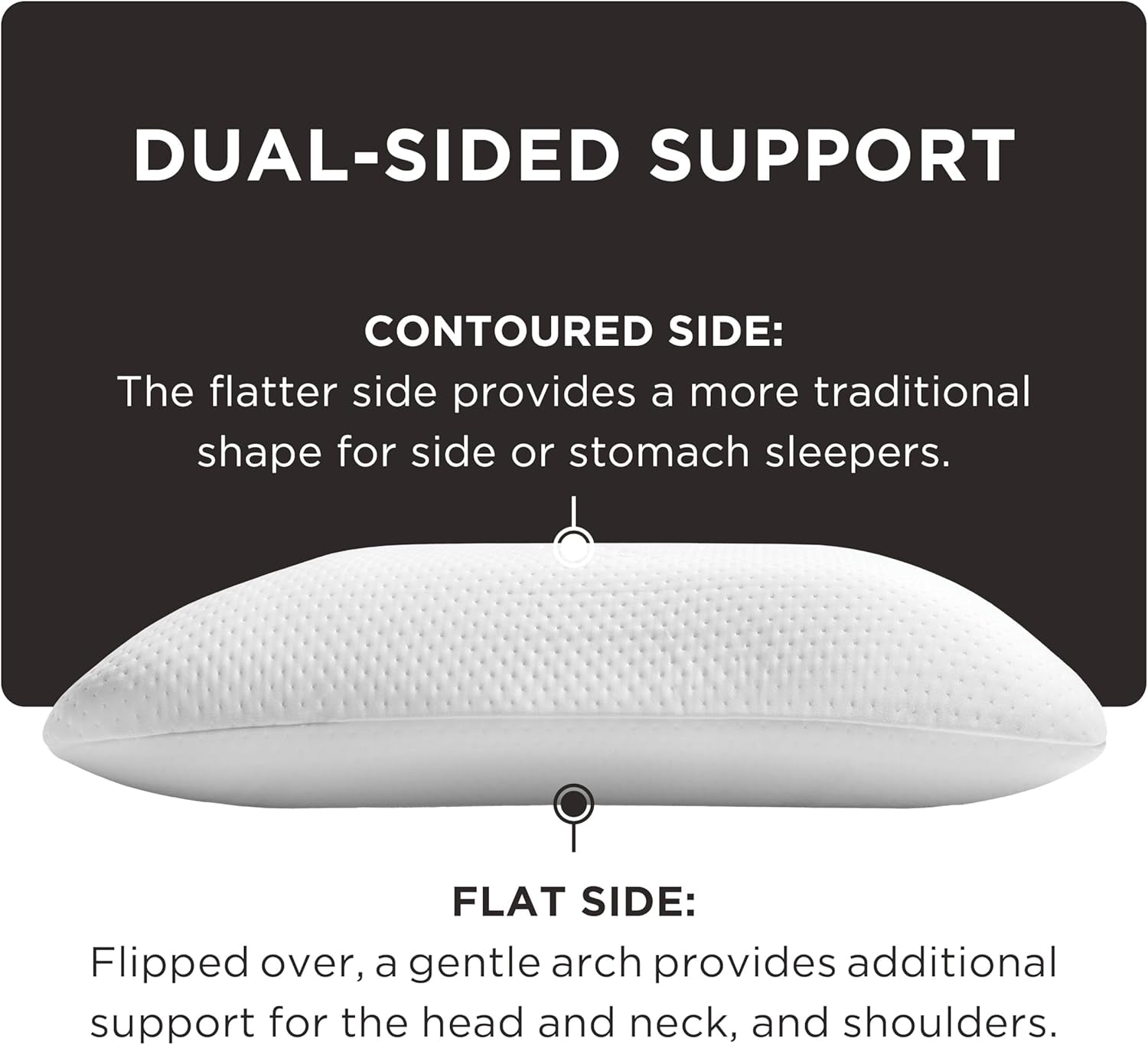 Cuscino Symphony TEMPUR-PEDIC In memory foam, Lussuoso, Morbido, Standard, Bianco Cuscini standard Naty Shop