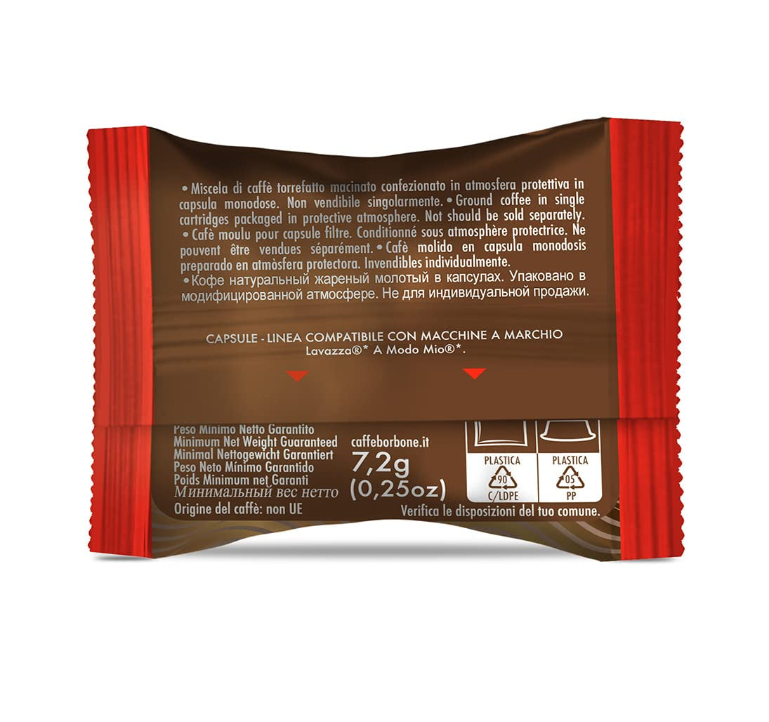 Caffè Borbone Kaffee Kapseln Don Carlo, Blue Mischung - 100 pezzi & Kaffee Kapseln Don Carlo, Rote Mischung - 100 pezzi - Compatibile con Kaffeemaschinen der Marke Lavazza®* A Modo Mio®*