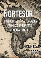 Caffè Norte Sur, caffè forte da macinare quotidianamente. 100% Arabica dal Messico e Brasile.