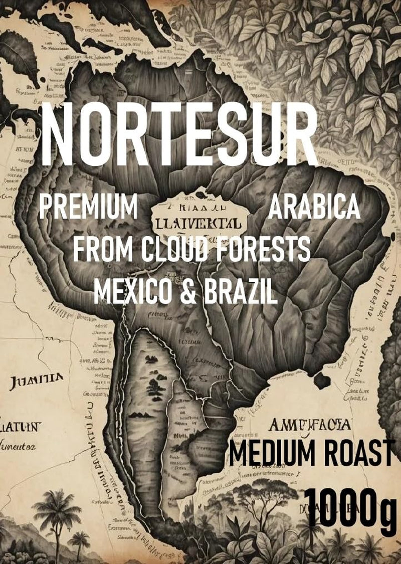 Caffè Norte Sur, caffè forte da macinare quotidianamente. 100% Arabica dal Messico e Brasile.