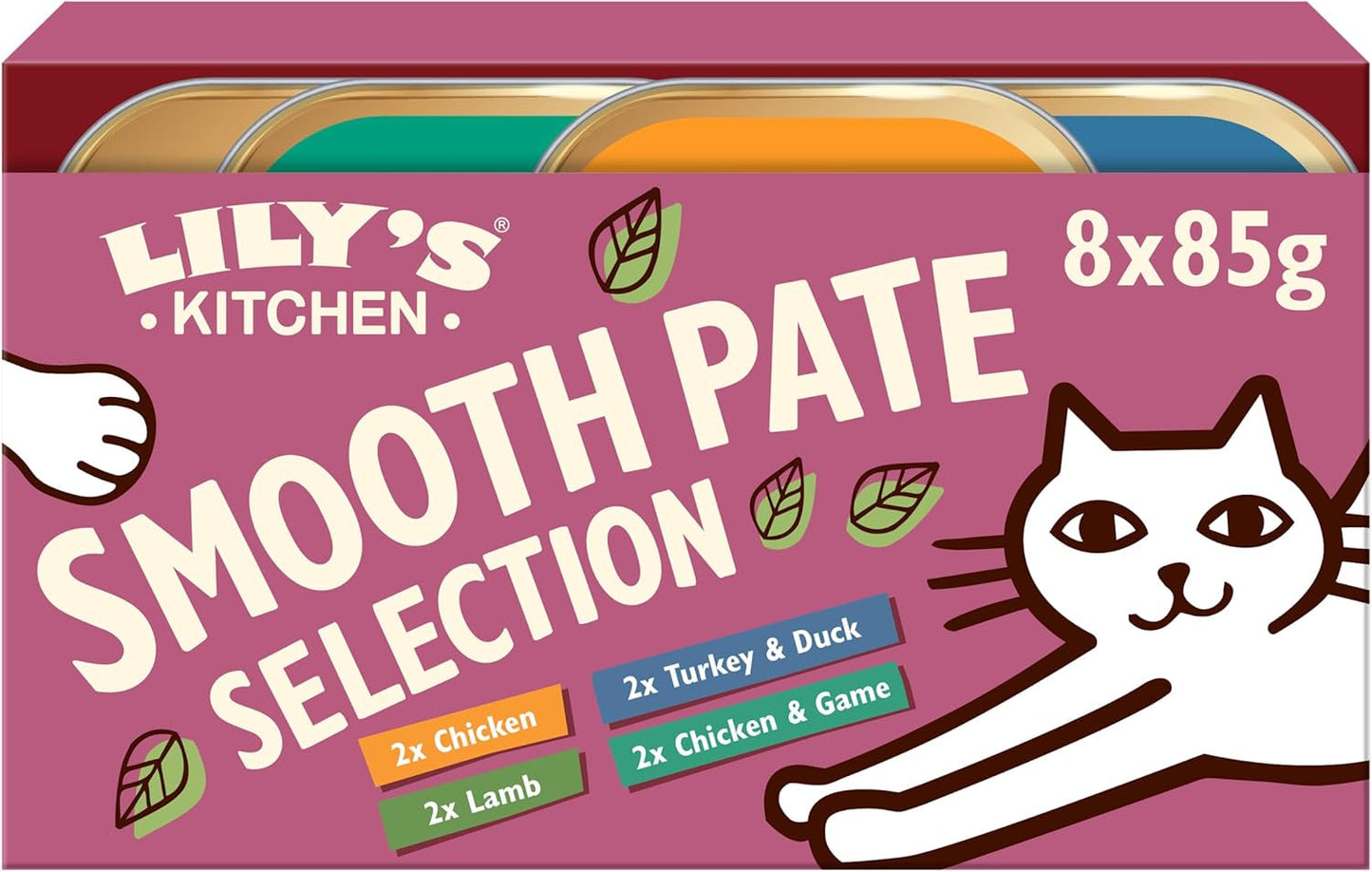 Lily's Kitchen Cibo naturale umido per gatti per gatti adulti, vassoi, ricette senza cereali, assortimento (32 vassoi x 85 g)