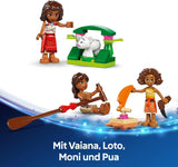 LEGO® Disney Moana 2: La zattera delle avventure di Moana - Barca giocattolo con vele, ponte rimovibile, falò e 3 mini-doll tra cui Loto e Moni - Regalo per ragazze 6+ e fan - 43270 Set di costruzione Beuche den LEGO-Store