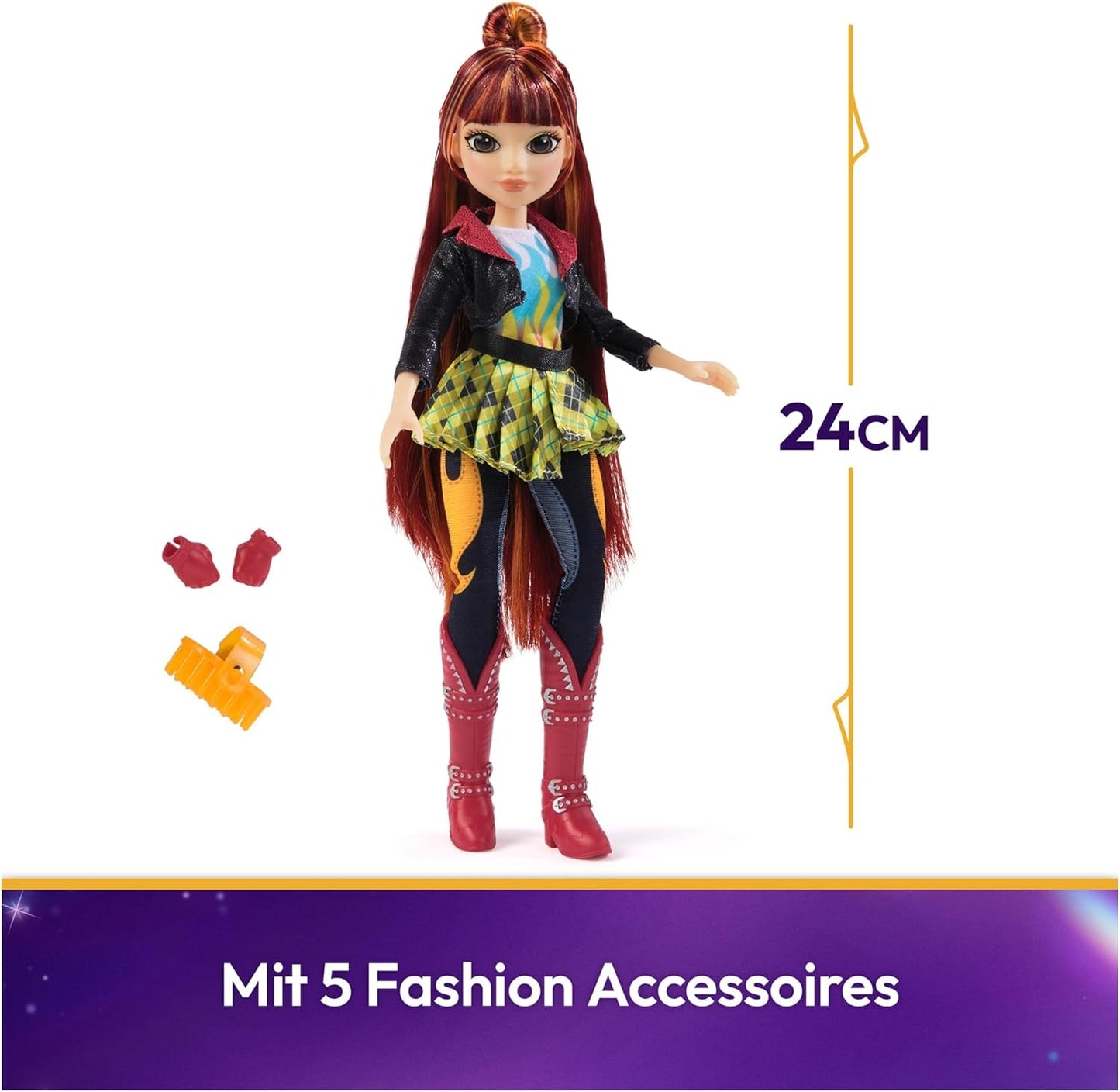 Bambola Valentina Unicorn Academy - la bambola originale della popolare serie Netflix, è alta 24 cm e ha 5 accessori per giochi di ruolo fantasiosi, per bambini dai 4 anni in su