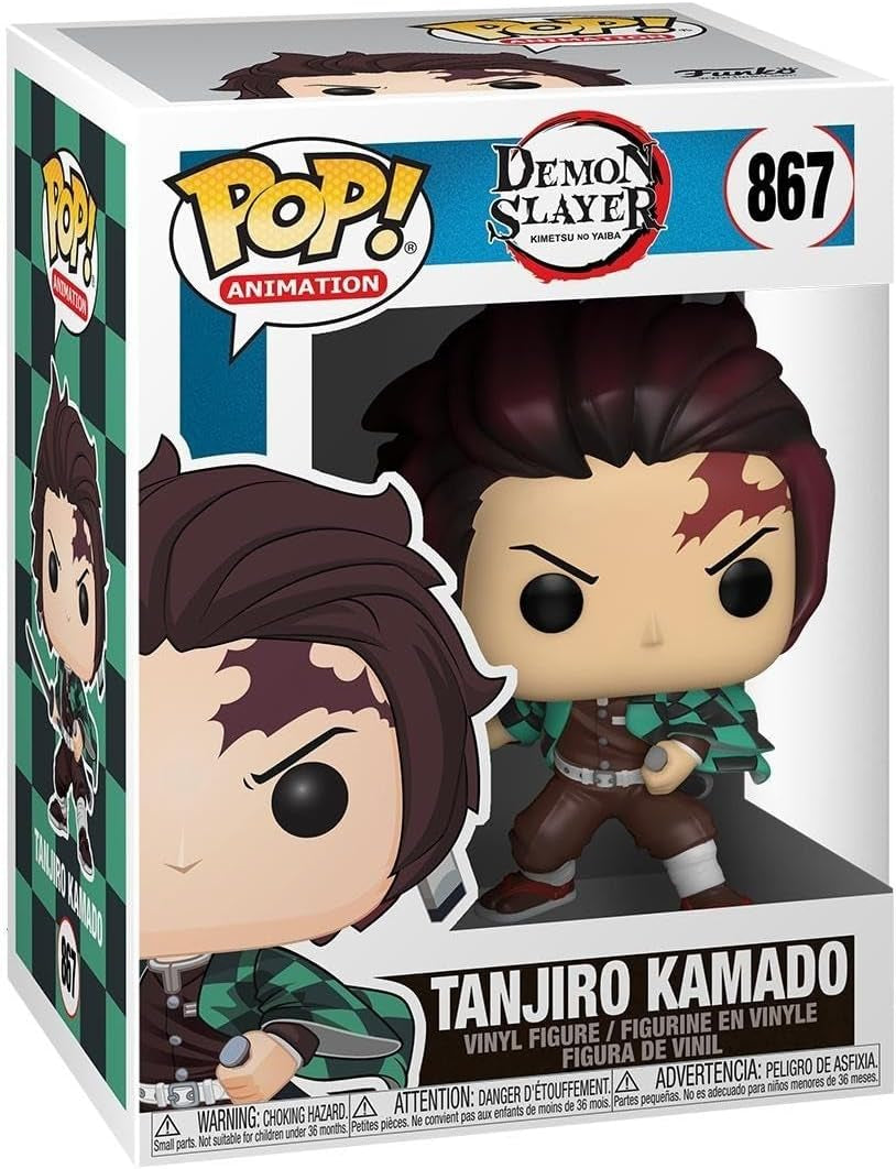 FunkoPop! Animazione: Demon Slayer - Tanjiro Kamado - Figura da collezione in vinile - Idea regalo - Prodotti ufficiali - Giocattoli per bambini e adulti - Fan degli anime - Action Figure Modello da collezione Naty Shop Tanjiro Kamado