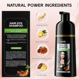 Shampoo istantaneo per capelli neri, Shampoo per tinture naturali per capelli, Copertura grigia al 100% - Facile e veloce, Colore semipermanente per capelli neri, Shampoo per tinture per capelli per uomini e donne Tinture per capelli Naty Shop