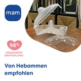 MAM Stillhütchen Größe L (Ø 23 Mm) Im 2Er-Set, Extra Weiche Brusthütchen Zum Schutz Beim Stillen, Brustwarzenschutz Für Maximalen Hautkontakt Zwischen Mutter Und Kind Accessori Alimentazione e allattamento Bebe Naty Shop
