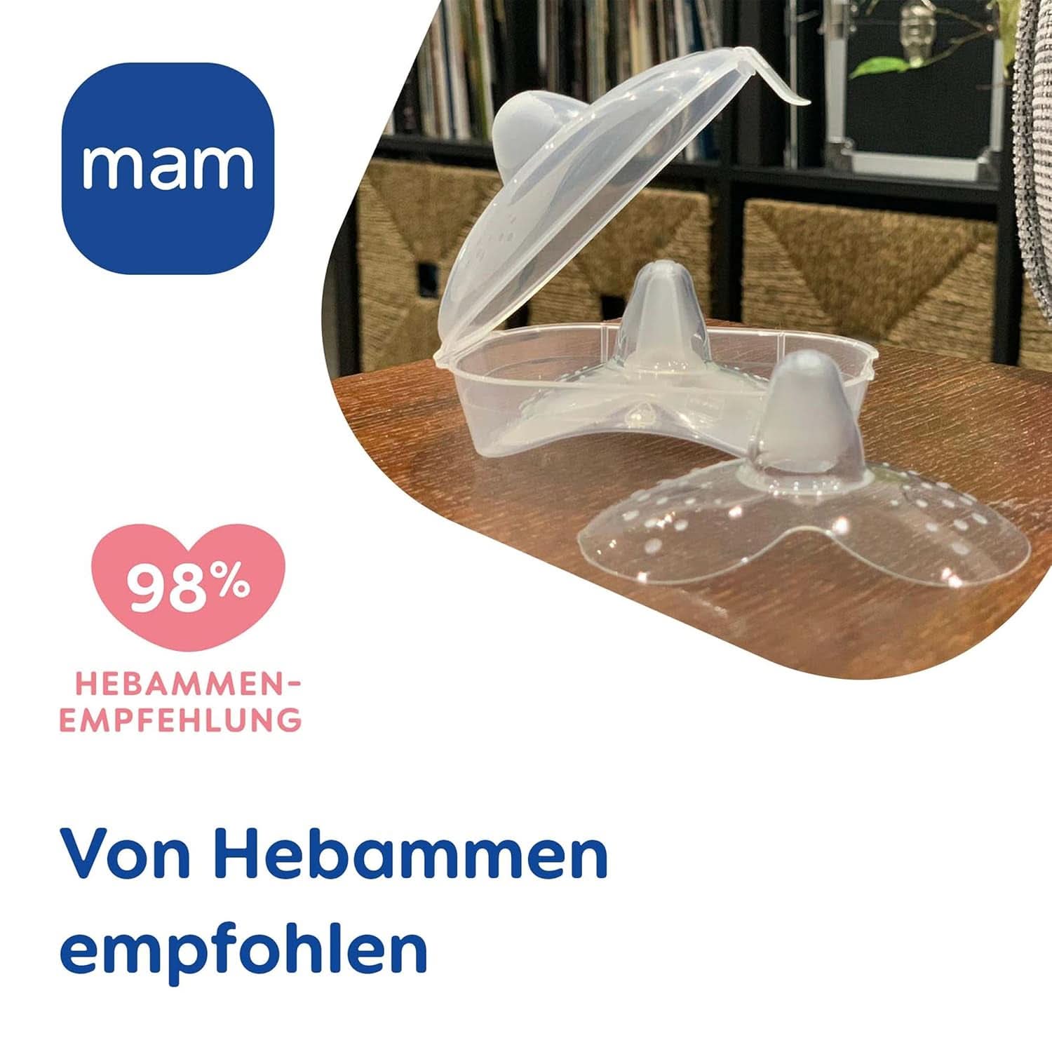 MAM Stillhütchen Größe L (Ø 23 Mm) Im 2Er-Set, Extra Weiche Brusthütchen Zum Schutz Beim Stillen, Brustwarzenschutz Für Maximalen Hautkontakt Zwischen Mutter Und Kind Accessori Alimentazione e allattamento Bebe Naty Shop