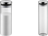 WMF Depot Barattolo per la conservazione in vetro 1,5 L Altezza 28,5 cm Barattolo per la conservazione con coperchio e Barattolo per la conservazione in vetro Depot 2 L Altezza 36 cm Barattolo per la conservazione con coperchio Scatole per la conservazione degli alimenti Naty Shop Confezione di barattoli in vetro da 2 L
