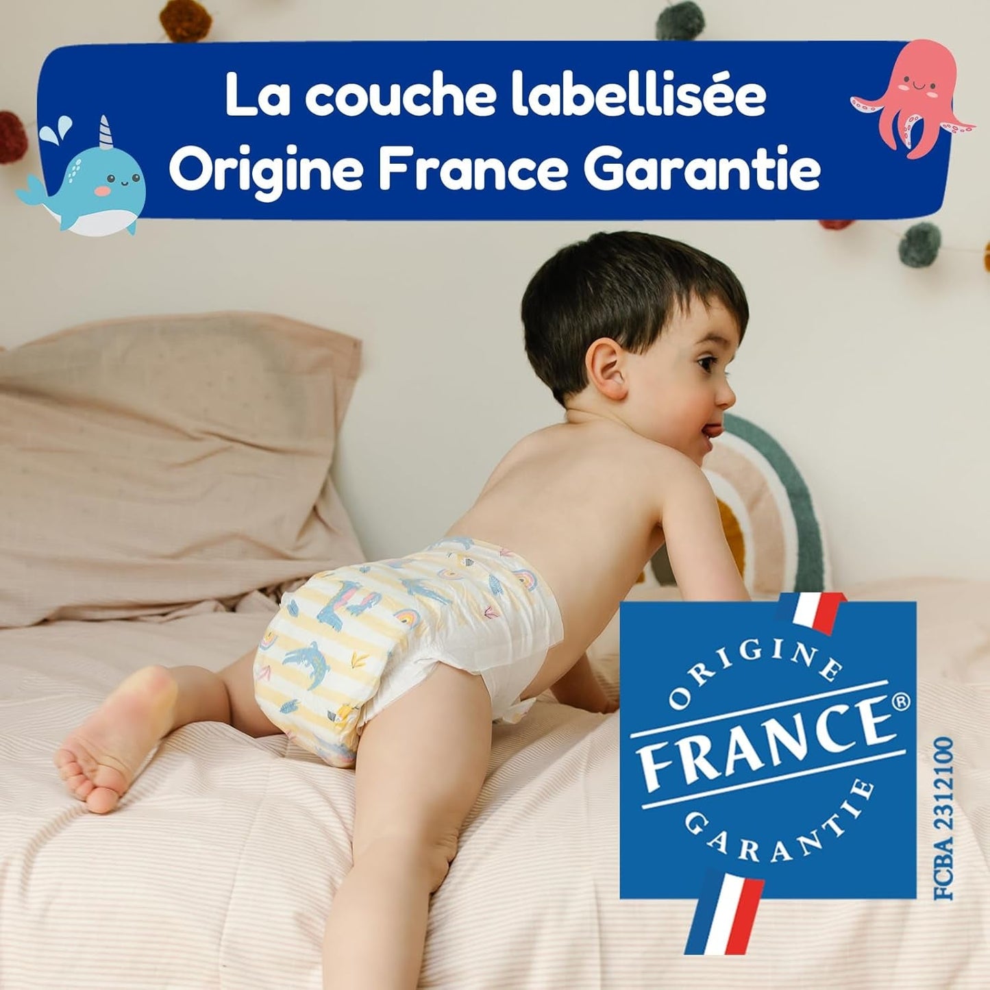 - Pannolini taglia 4+ 9-20 kg – Ökologische Babywaidern – natürliche Babypflege, ipoallergen, ohne Parfüm und auslaufsicher – hermestellung in Frankreich – 126 pannolini usa e getta – 1 mese