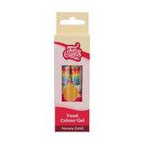 Colorante alimentare Funcakes, gel color Honey Gold: colorante alimentare altamente concentrato per impasti, panna, fondente, marzapane e pasticcini. Dosaggio facile. Una sola goccia per creare colori vivaci. Halal. 30 g.