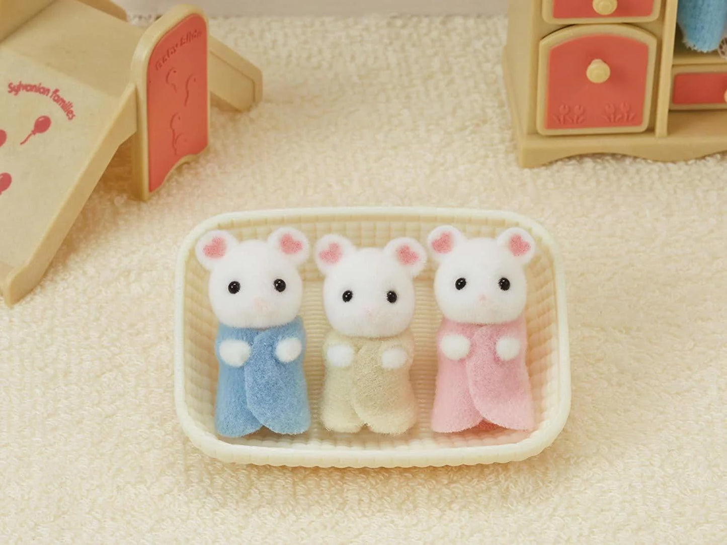 Sylvanian Families L5337 Marshmallow Mouse Triplette - Figure casa delle bambole Naty Shop Dolls