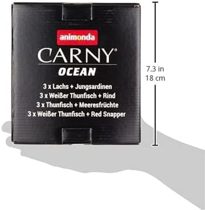animonda Carny Adult Ocean Marine Variety No. 1 (12 x 80 g), cibo umido per gatti adulti, cibo umido con teneri filetti di pesce, cibo per gatti senza cereali e senza zucchero