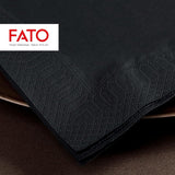, Tovaglioli di carta usa e getta, ideali per pranzi informali e buffet, confezione da 50 tovaglioli, misura 33X33, 4 veli, 2 veli, nero, certificato Fsc (confezione da 2)