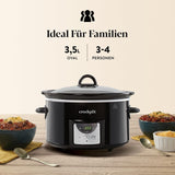 Pentola a cottura lenta digitale Crockpot, 3,5 L (da 3 a 4 persone), CSC113X Pentola a cottura lenta Naty Shop