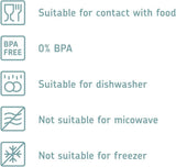 Mepal Set di 3 barattoli con coperchio - Contenitore per alimenti rettangolare - Organizer da cucina in plastica - Contenitore ermetico - 1x 2000 ml e 2x 1000 ml - Scatole bianche per alimenti Naty Shop