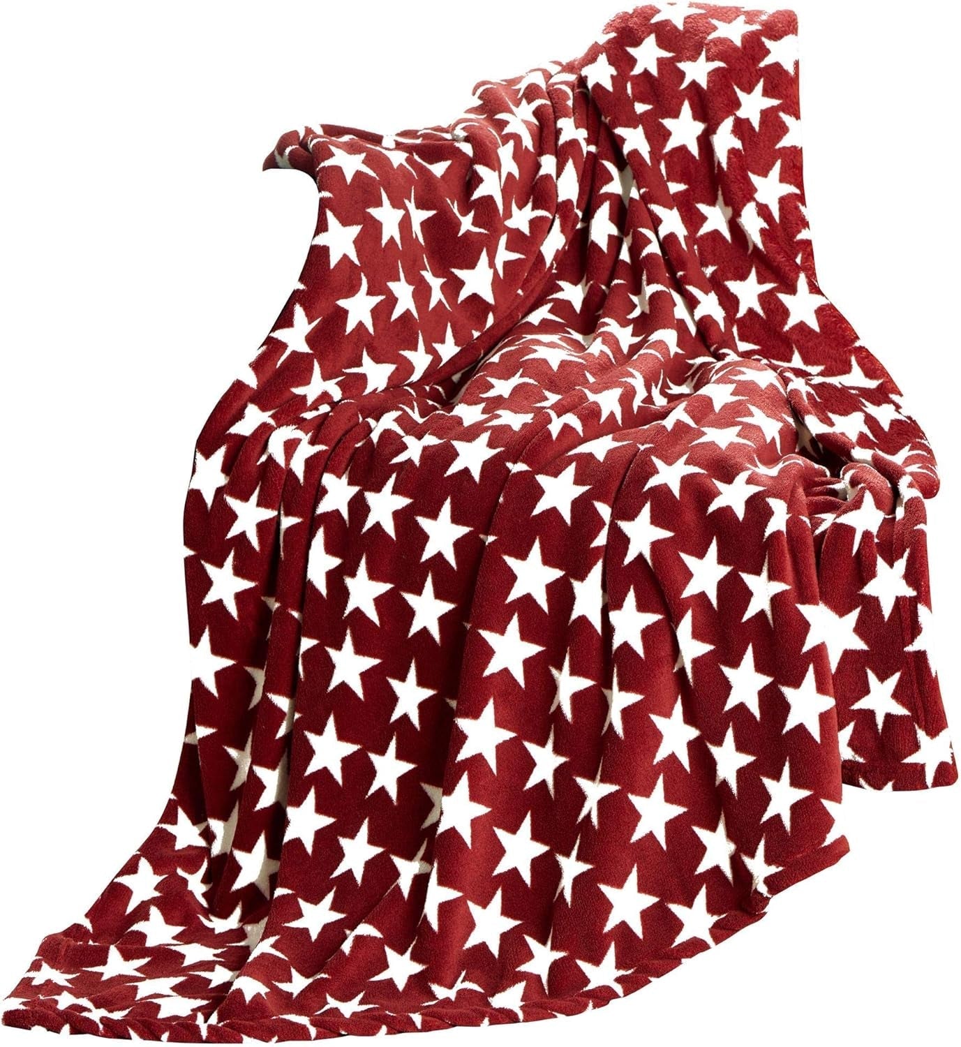 Celinatex soffice coperta 150 X 200 Cm Bordeaux coperta divano divano morbida coperta stelle Microfibra Pile Oeko-Tex Moonlight Letti e coperte Besuche den CelinaTex-Store Bordeaux stelle 150 X 200 Cm