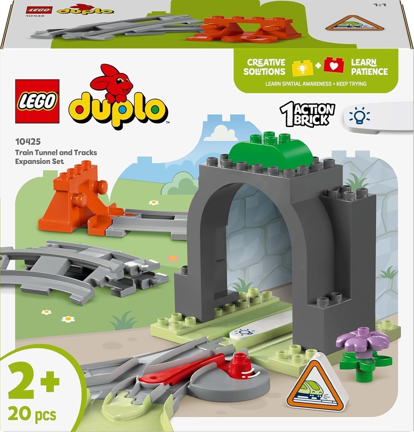 Tunnel e binari ferroviari LEGO DUPLO Town - Set di espansione, regalo per i più piccoli, incoraggia la destrezza, set da gioco per gli appassionati di veicoli di 2 anni, giocattolo didattico creativo 10425 Set di costruzione Besuche den LEGO-Store