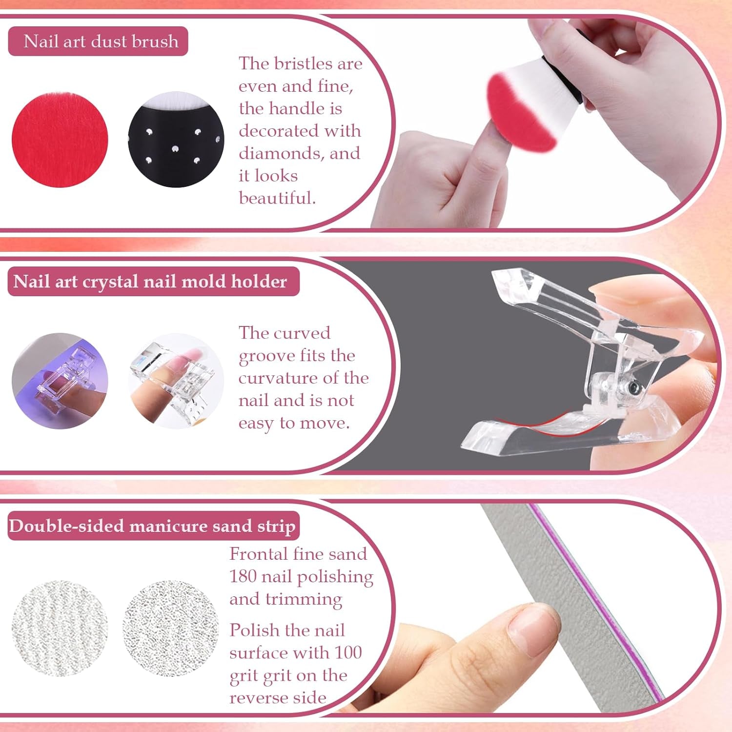 Set di 288 forme per unghie doppie, set per nail art a doppia forma, 12 forme per estensione unghie, forme per unghie in gel, adatte per principianti e manicure