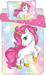 Biancheria da letto per bambine, Unicorno, 100 x 135 cm e 40 x 60 cm, cotone Biancheria da letto - bambini Naty Shop Default Title