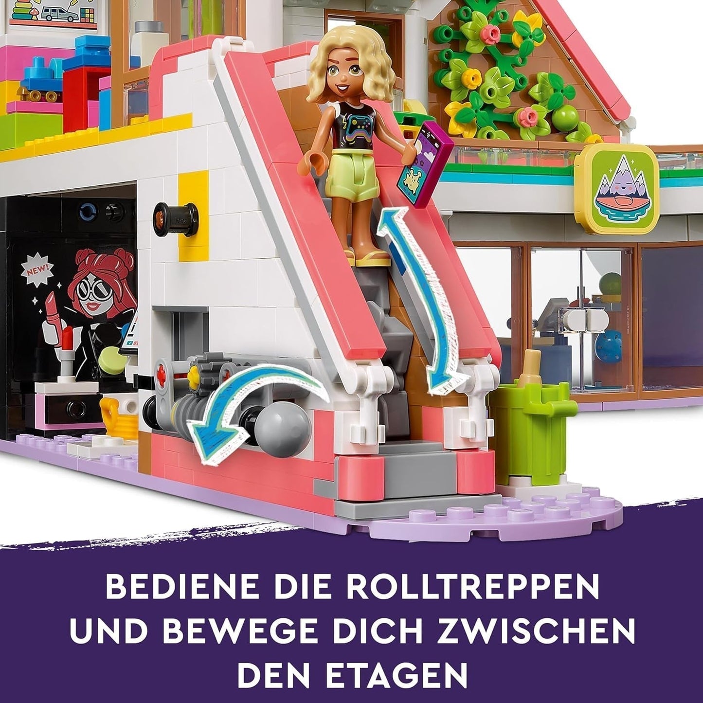 LEGO Store Friends Heartlake City Casa delle bambole giocattolo per ragazze e ragazzi Set di figure che promuove lo sviluppo socio-emotivo Regalo per 8 anni 42604 Set da costruzione Besuche den LEGO-Store