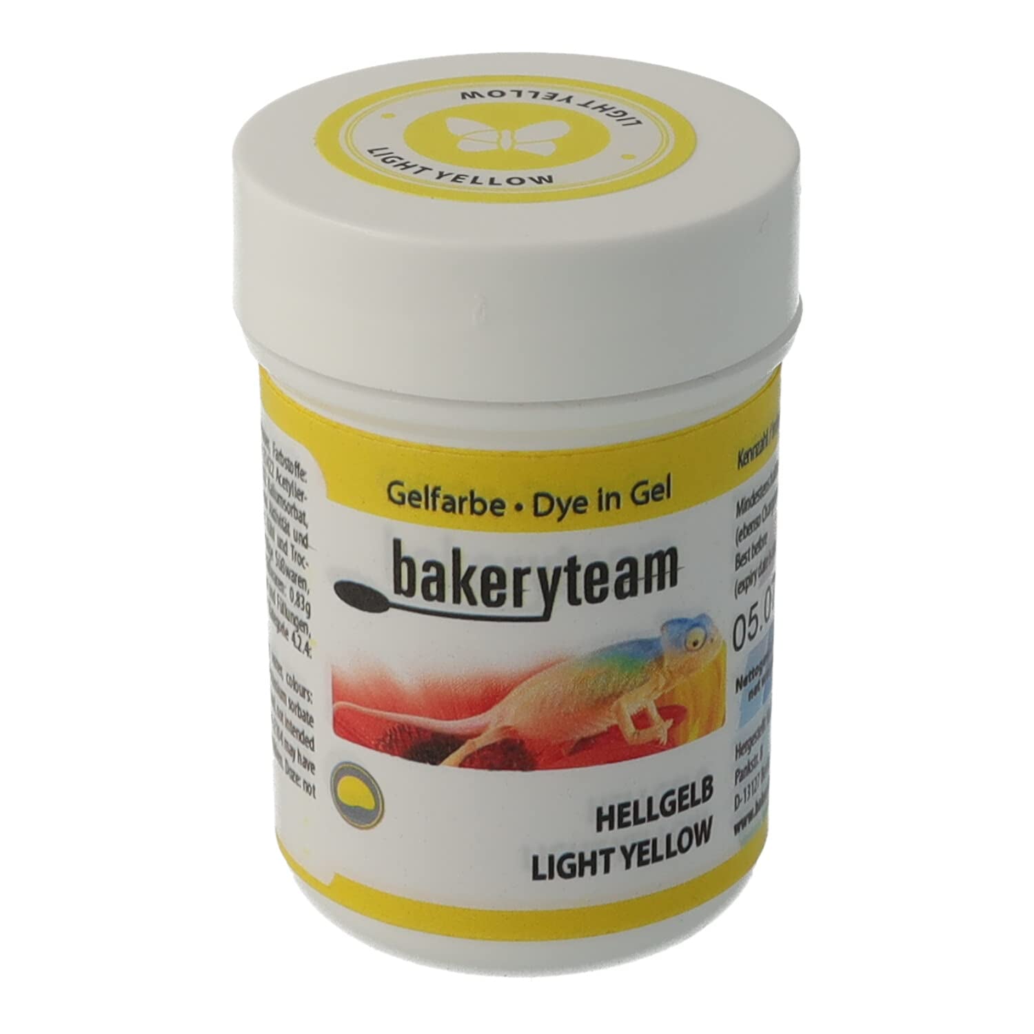 Gel colorante alimentare per glassa Bakeryteam, giallo chiaro, 35 g