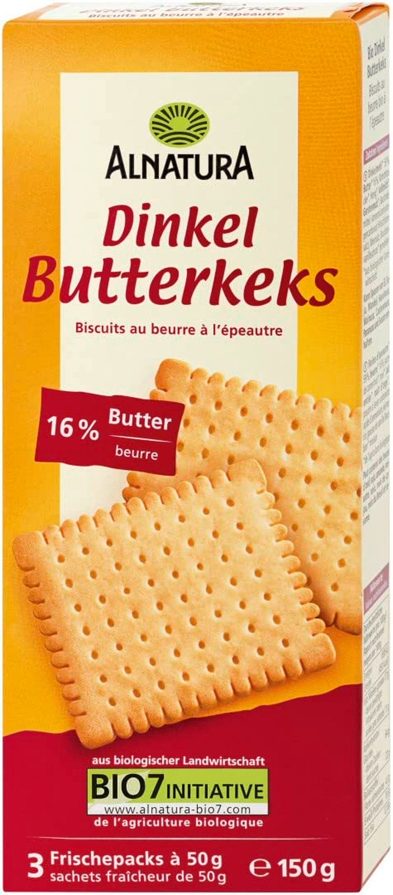 Biscotti al burro di farro biologico, 150 g