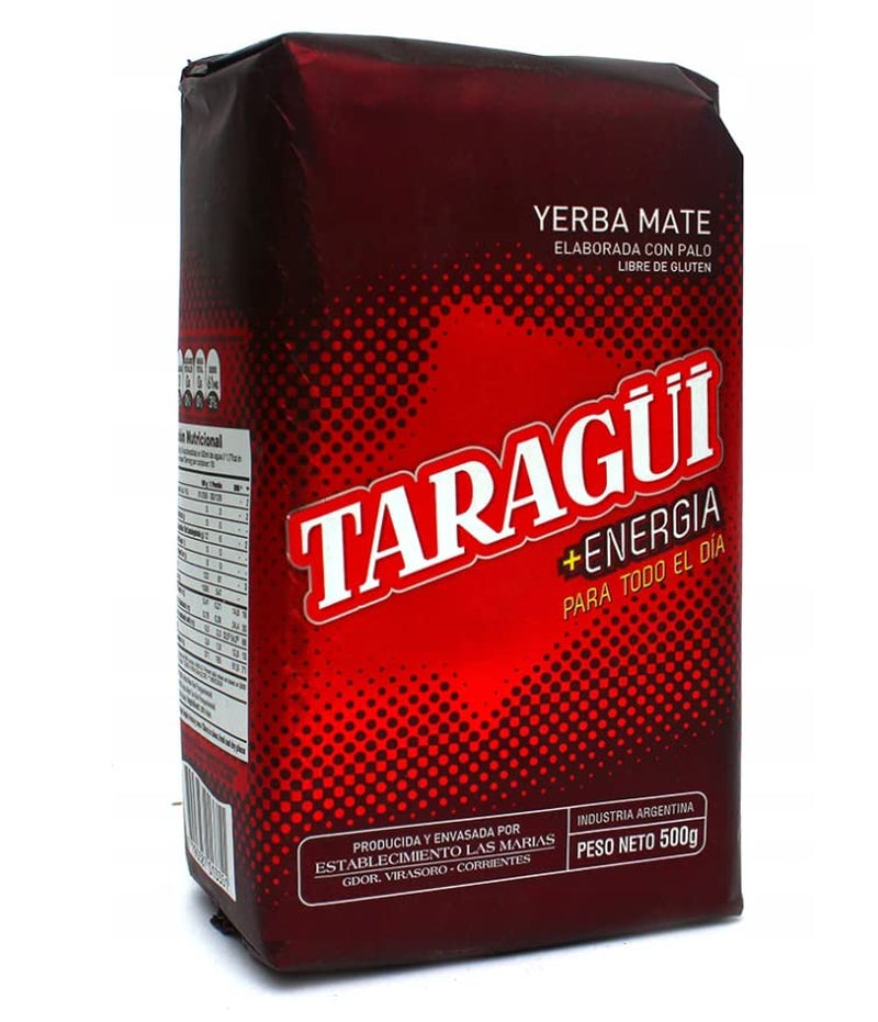 Set da tè Mate Energy Caffeina | Tè energetico Yerba Mate Taragui 500 g | Tè alla caffeina | Alternativa alle bevande contenenti caffeina ed energetiche | Tè Yerba Mate a foglie intere 1 kg