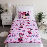 Biancheria da letto Disney, Minnie Mouse rosa baby, 100% cotone con cerniera - Kids Naty Shop