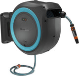Gardena PowerRoll XXL Solo - Scatola portagomma a parete senza fili: avvolgitubo automatico con tubo da giardino da 40 m, guida tubo e RollControl, alimentato a batteria, resistente ai raggi UV e al gelo (18647-55)