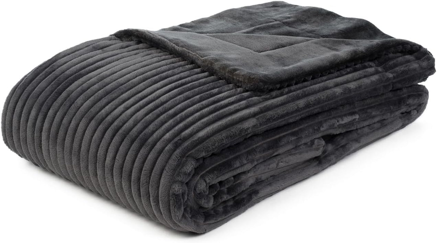 Gözze - Coperta comoda e morbida con effetto velluto a coste, 1620 g/pezzo, 150 X 200 cm - cannella Letti e coperte Besuche den Gözze-Store Antracite
