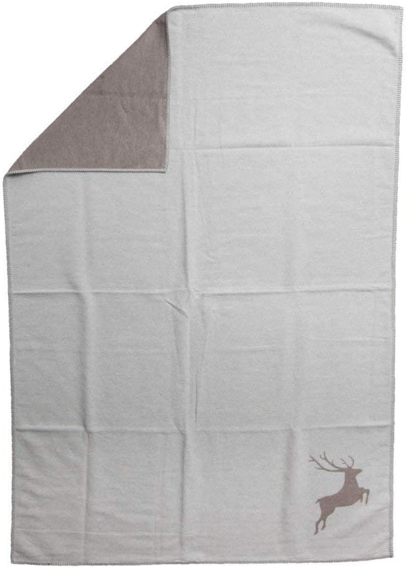 David Fussenegger 41179740 Coperta in cotone Sylt con cervo, 140 X 200 cm Letti e coperte David Fussenegger Feltro 140 X 200 cm