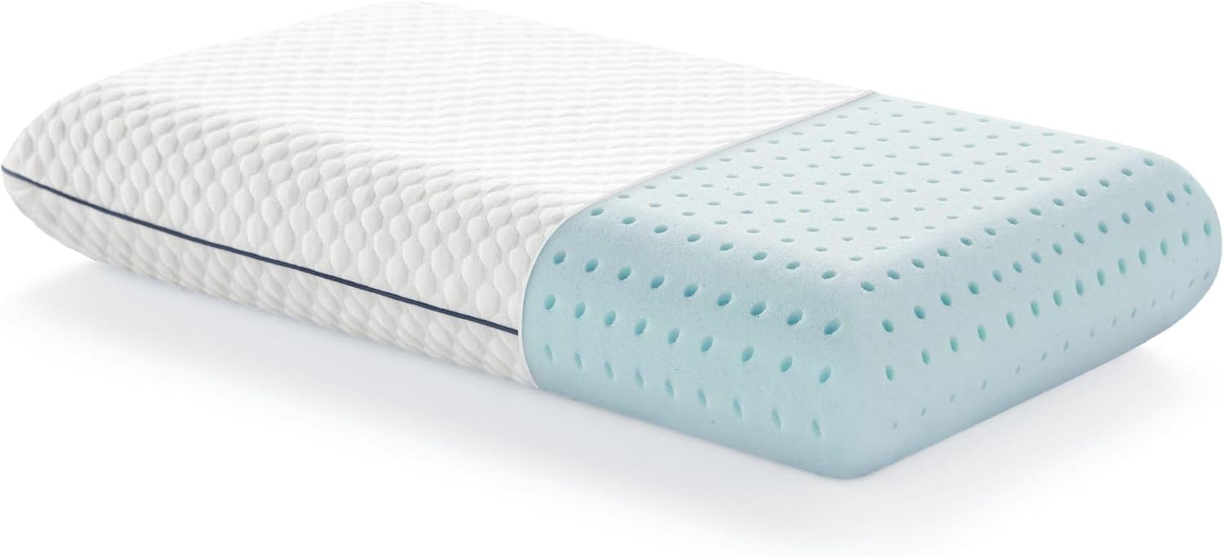 Cuscino LUCID memory foam con gel 40x60 cm - traspirante - effetto rinfrescante - fodera lavabile - cuscino certificato Oeko-Tex, bianco