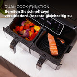 Kenwood Khealthy Twin Airfryer, 8L (2X4L), doppia camera, 8 programmi, funzione Dual Cook & Sync Finish, touch screen Elettrodomestici Naty Shop