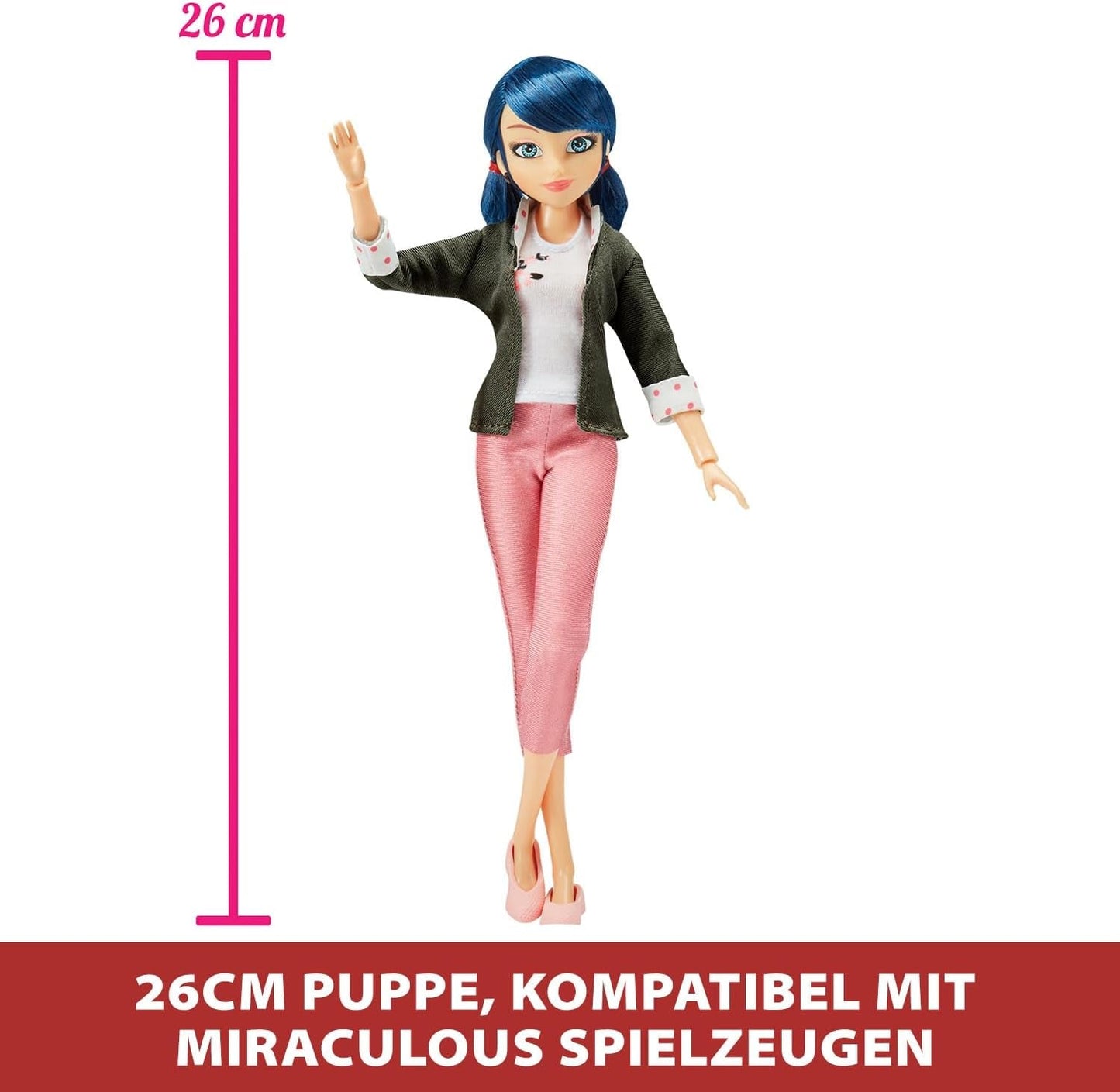 Bandai - Miraculous Ladybug - Bambola da vestire 26 cm con due abiti - Ladybug - P50355 Bambole Naty Shop