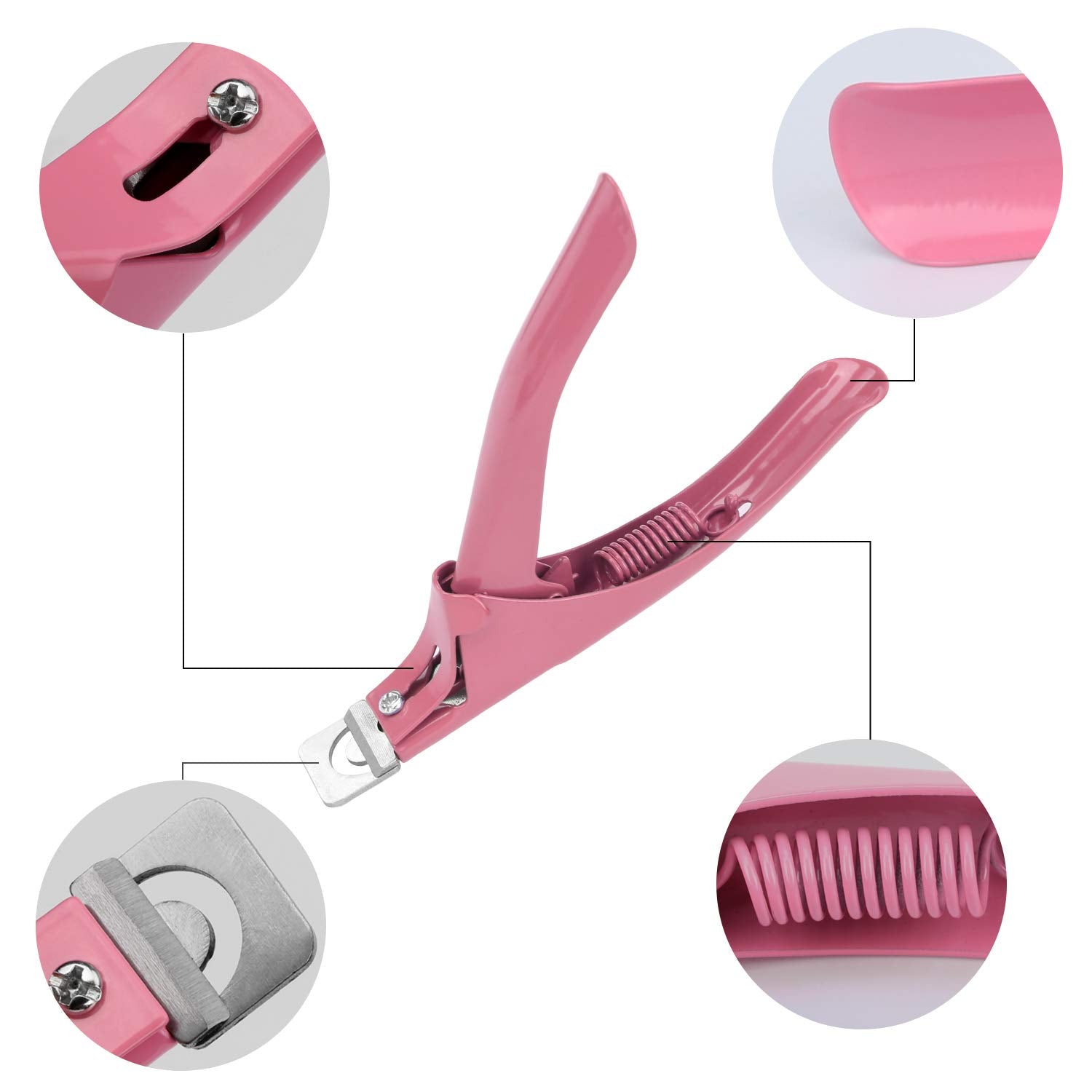 MWOOT 3 Pezzi Pinze Per Unghie Finte Pinze Per Unghie Acriliche, Punte Per Unghie In Acciaio Inossidabile Taglierina Trimmer Strumento Per Manicure Per Unghie In Gel Artificiale Acrilico
