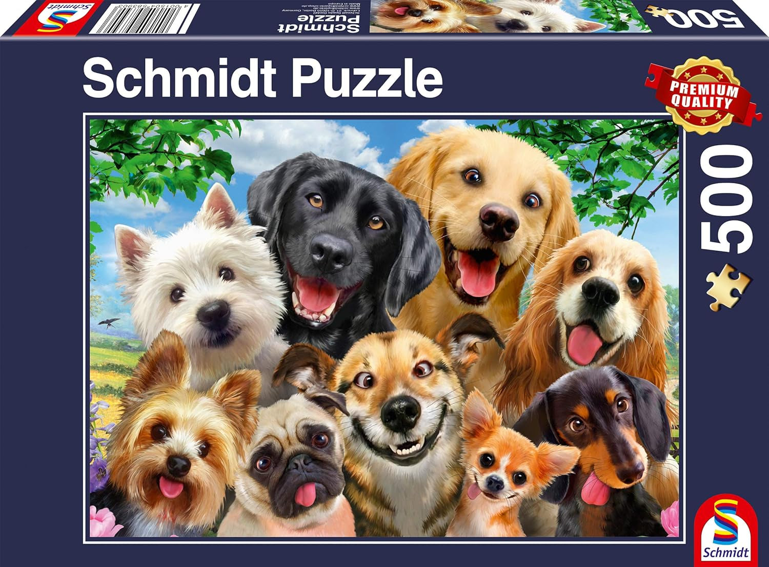 Schmidt Spiele 58390 Cane selfie, puzzle 500 pezzi Puzzle Naty Shop Titolo predefinito