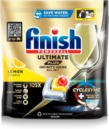 Finish Ultimate plus Infinity Shine Citrus Pastiglie Lavastoviglie - Pastiglie per lavastoviglie, pulizia intensiva - 105 capsule, limone Naty Shop