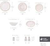 Karaca Elegance Bone Siena Set di stoviglie per 12 persone, moderno set di stoviglie in porcellana, set di stoviglie con ciotole fondi, piatto da portata, piatti fondi, piatti da dessert - Bianco e Oro