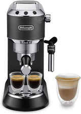 De'Longhi Dedica Style EC 685.B – Macchina per caffè espresso con portafiltro, macchina per caffè espresso con montalatte professionale, larga solo 15 cm, per caffè macinato o capsule ESE, serbatoio acqua 1 l, nera