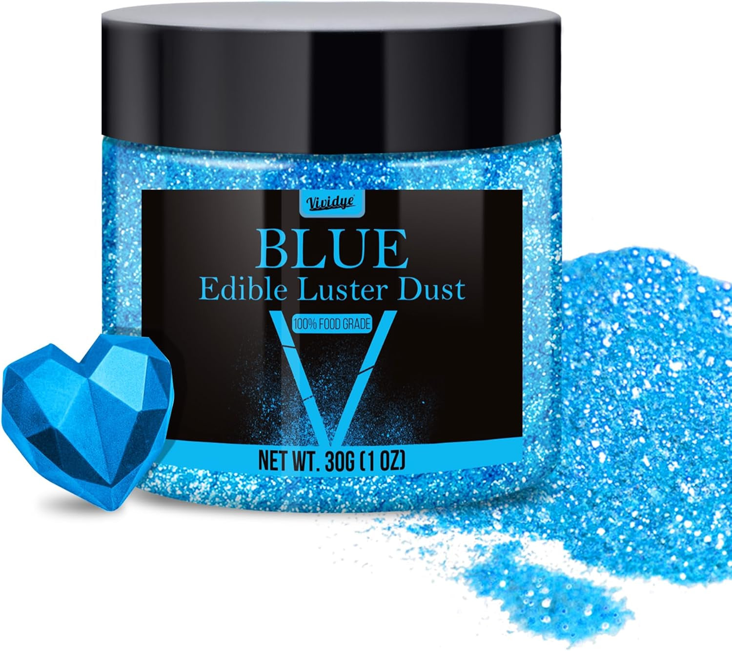Glitter commestibili - Polvere glitter commestibile in 4 colori, polvere glitter per bevande, cibo, torte - Colorante alimentare metallico commestibile per dolci, cocktail - 5 g/bottiglia