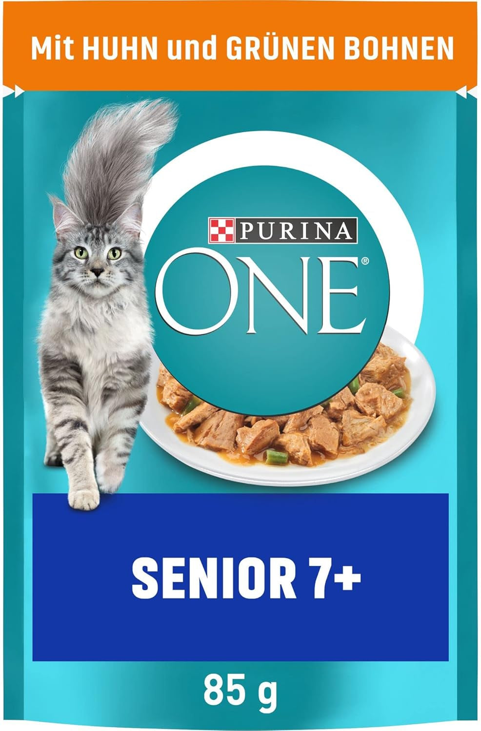 PURINA ONE Senior 7+ cibo umido per gatti, pezzi teneri in salsa di pollo, confezione da 26 (26 x 85 g)
