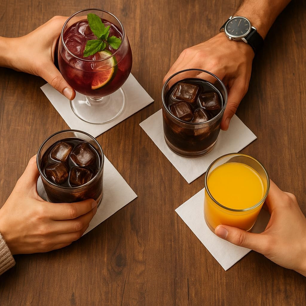 , Tovagliolo Di Carta Da Cocktail, Piega 1/4, Pizzo, 150 Tovaglioli, Bianco