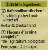 Farina d'avena biologica, fiocchi piccoli, 500 g (1 confezione)