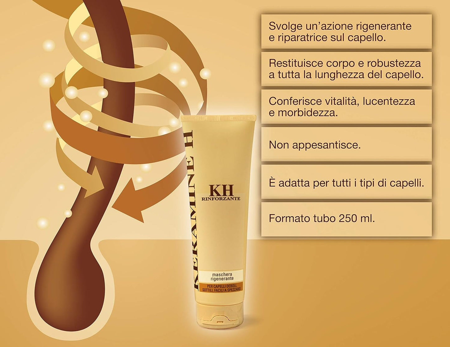 Maschera rigenerante - 250 ml, 21 Maschera per capelli Naty Shop