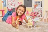 Simba 109480093 - Mia and Me Unicorno Onchao, con ali mobili, fermagli per capelli, spazzola per acconciature, cavallo giocattolo, pony, Centopia, dai 3 anni in su, rosa