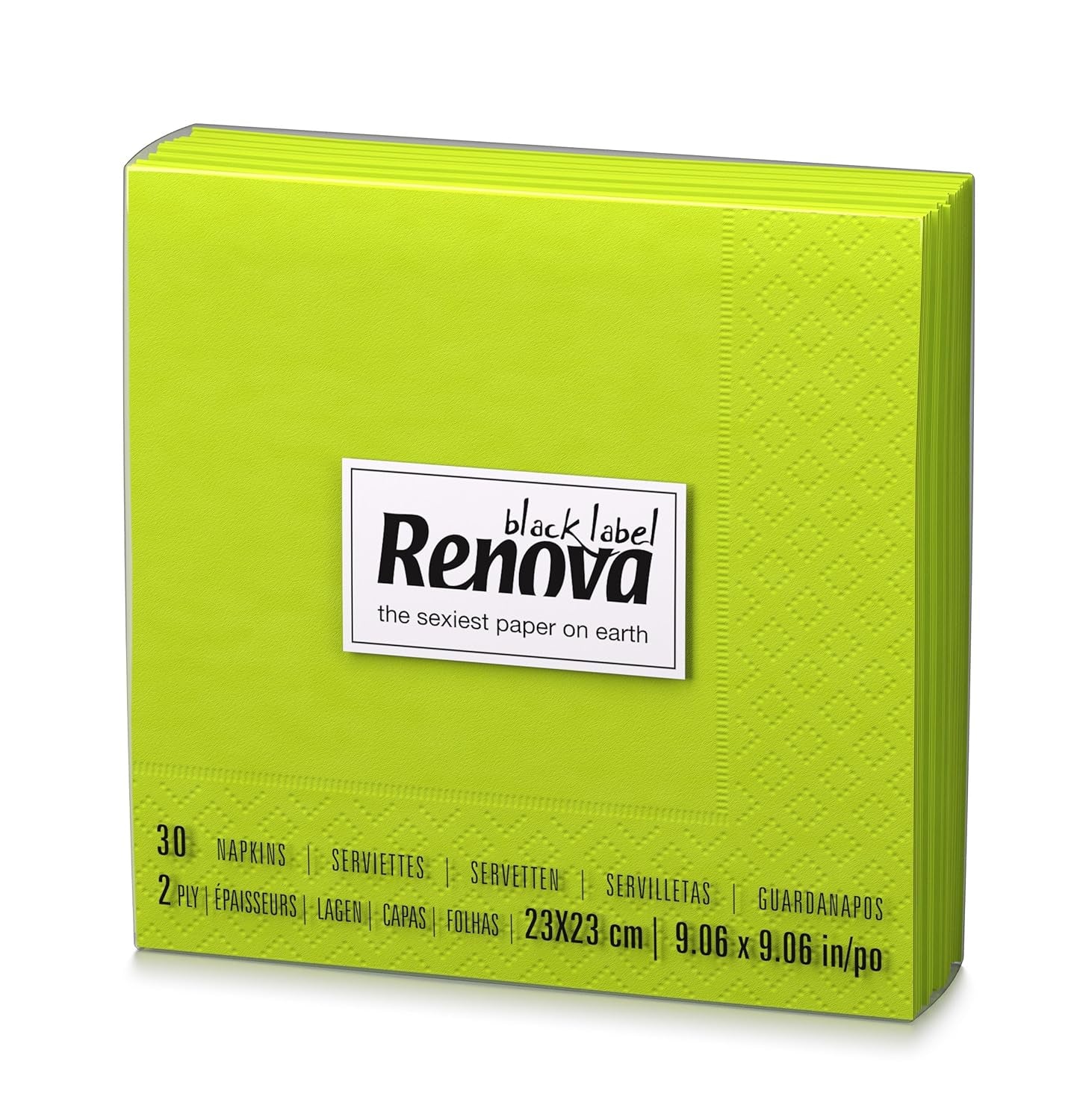Tovaglioli di carta verde Renova Cocktail - 30 tovaglioli