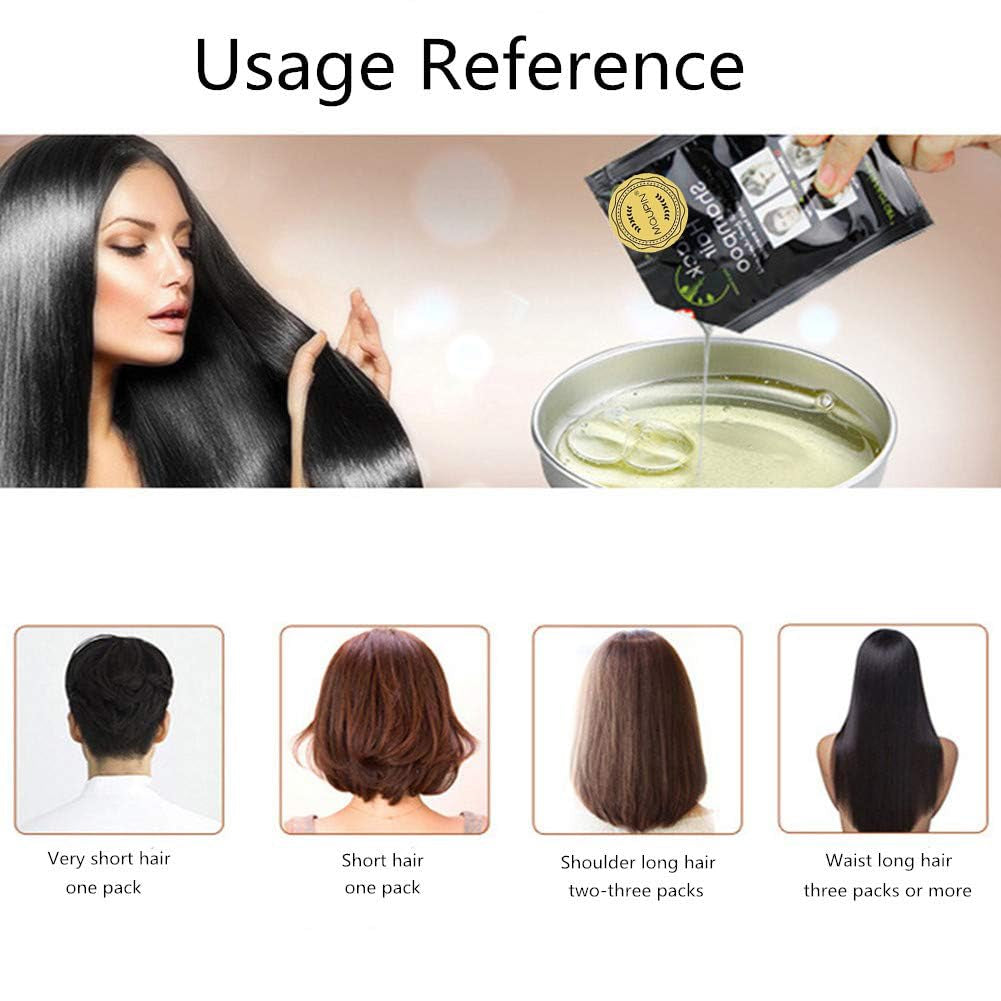Shampoo colorante per capelli neri istantaneo con ingredienti naturali, tintura per capelli neri semipermanente, facile da usare, a lunga durata, ingredienti naturali (10 pezzi, nero) Naty Shop Tinture per capelli